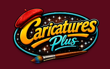 Refreshed Caricatures Plus logo used across the redesigned site